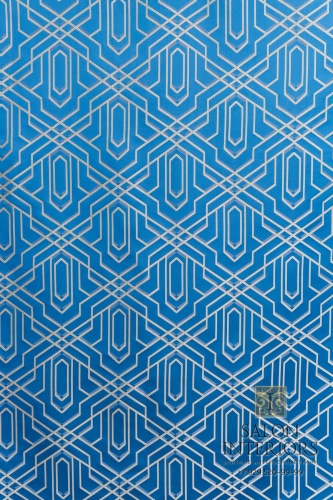 Ткань "Ардеко" Арт MDK 101 MY-010 Цвет Голубой Раппорт 32*36,5см шир.140см Германия