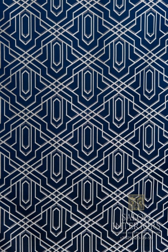 Ткань "Ардеко" Арт MDK 101 LY-011 Цвет Синий Раппорт 32*36,5см шир.140см Германия