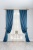 Комплект готовых штор на ленте "Сатен" Арт 11164-0233-6065-4 Цвет Голубой 280х290см